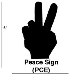 Elk Home PCE/S6 Peace Sign - 5.5- Inch Cookie Cutter (Set Of 6)