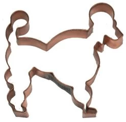 Copper Poodle Shaped Cookie Cutters 5.5 Inch Set Of 6 Made Of Copper In A