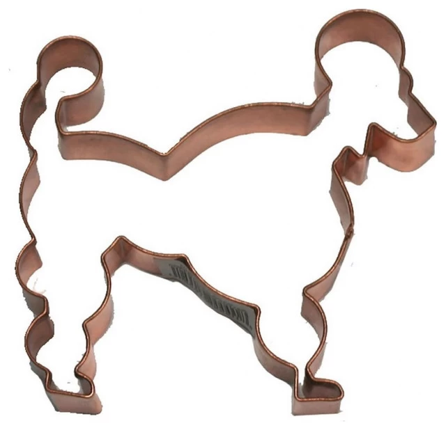Copper Poodle Shaped Cookie Cutters 5.5 Inch Set Of 6 Made Of Copper In A