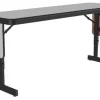 Adjustable Height 3/4" High Pressure Folding Seminar Table In Gray Granite