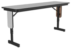 Adjustable Height 3/4" High Pressure Folding Seminar Table In Gray Granite