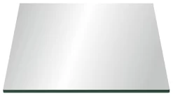 37" Square Glass Top 3/8" Thick With Flat Polish Edge And Touch Corners