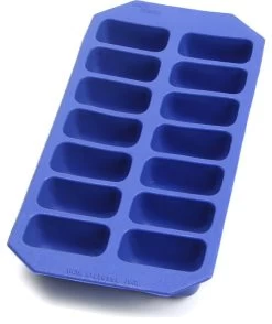 Lekue Gourmet Blue Rubber Rectangle Ice Cube Tray