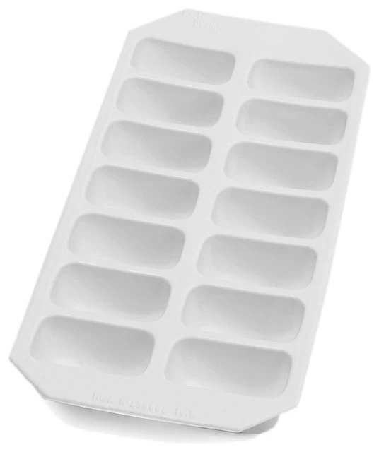 Lekue Gourmet White Rubber Rectangle Ice Cube Tray
