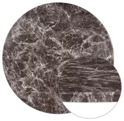36" Round Gray Marble PVC Table Top