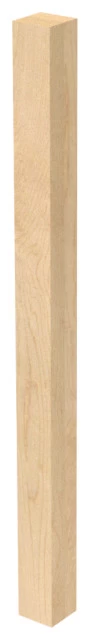 29" X 2" Square Wood Table Leg, Hard Maple
