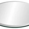 24" Tempered Round Glass Table Top, 1/2" Thickness, Bevel