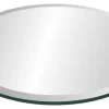 12" Tempered Glass Round Glass Table Top, 1/2" Thickness, 1" Bevel